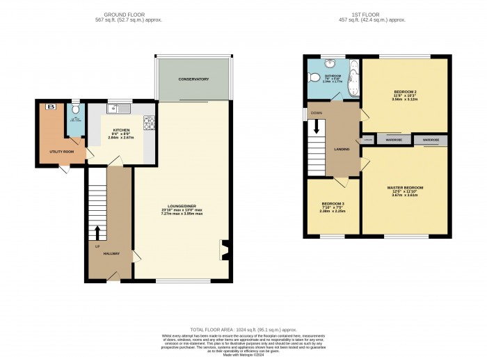 Floorplan for Barnston Way, Scunthorpe