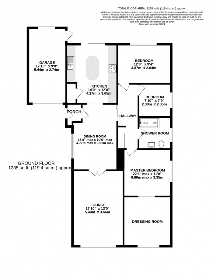 Floorplan for Almond Grove, Skellingthorpe, Lincoln