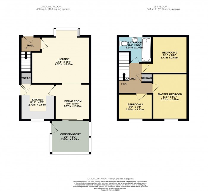 Floorplan for Kennington Close, Dunholme, Lincoln