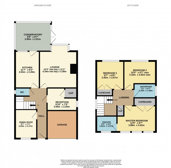 Floorplan for Cherry Way, Messingham