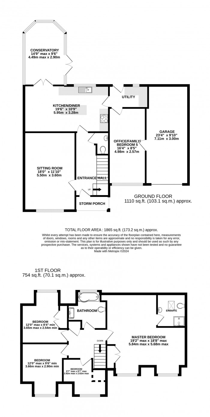 Floorplan for Church Lane, Cherry Willingham, Lincoln