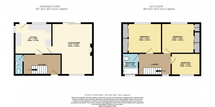 Floorplan for Eastgate, Bassingham, Lincoln