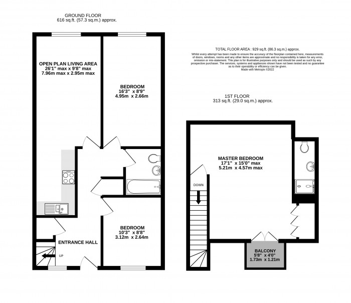 Floorplan for The Cloisters, Uphill, Lincoln