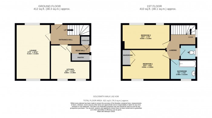 Floorplan for Goldsmith Walk, St. Giles, Lincoln