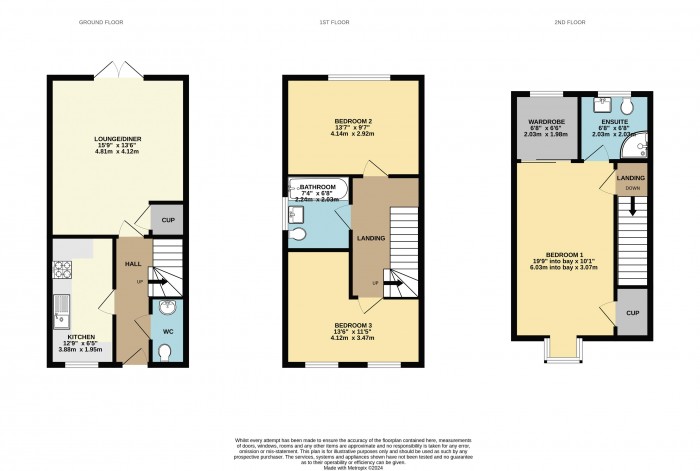 Floorplan for Linnet Garth, Scunthorpe