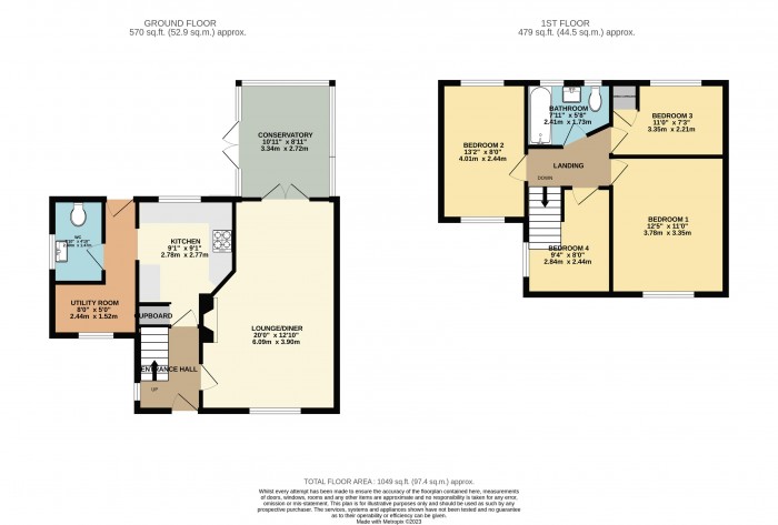 Floorplan for Brattleby Crescent, Ermine East, Lincoln