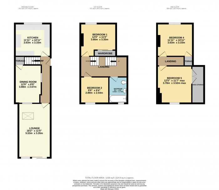 Floorplan for Cromwell Street, Monks Road, Lincoln