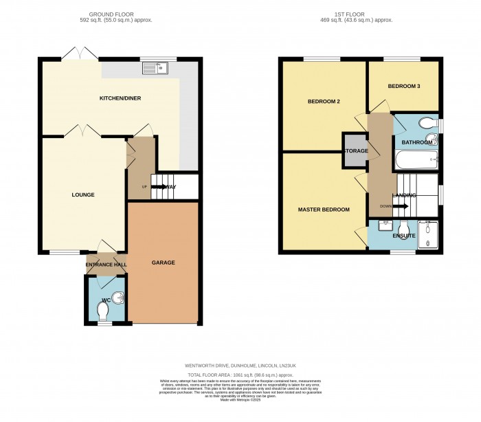 Floorplan for Wentworth Way, Dunholme, Lincoln