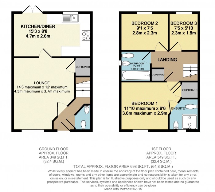 Floorplan for Ferrous Way, North Hykeham, Lincoln