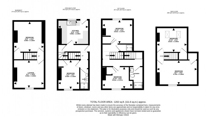 Floorplan for Hereward Street, Uphill, Lincoln