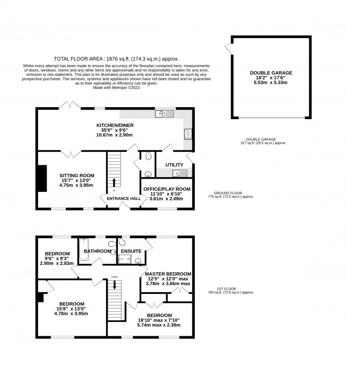 Floorplan for Wesley Way, Lincoln, North Scarle