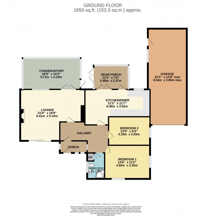 Floorplan for Cheverrels, Fiskerton Road, Lincoln