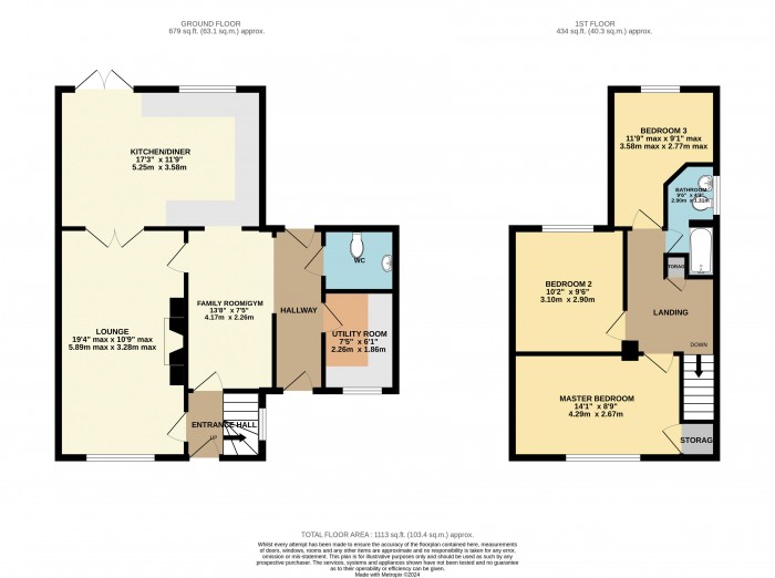 Floorplan for Queensway, Potterhanworth, Lincoln