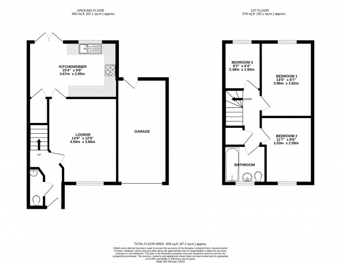 Floorplan for Alexander Road, Minster Fields, Lincoln