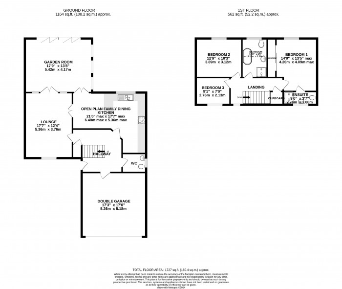 Floorplan for Thonock Close, Uphill, Lincoln