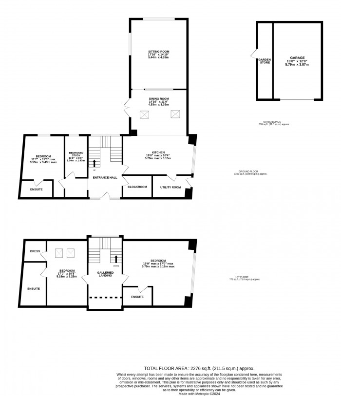 Floorplan for Bay Tree Barn, Cross Street, Potterhanworth, Lincoln