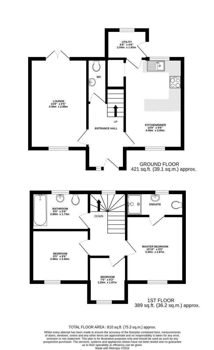 Floorplan for Richmond Drive, North Hykeham, Lincoln