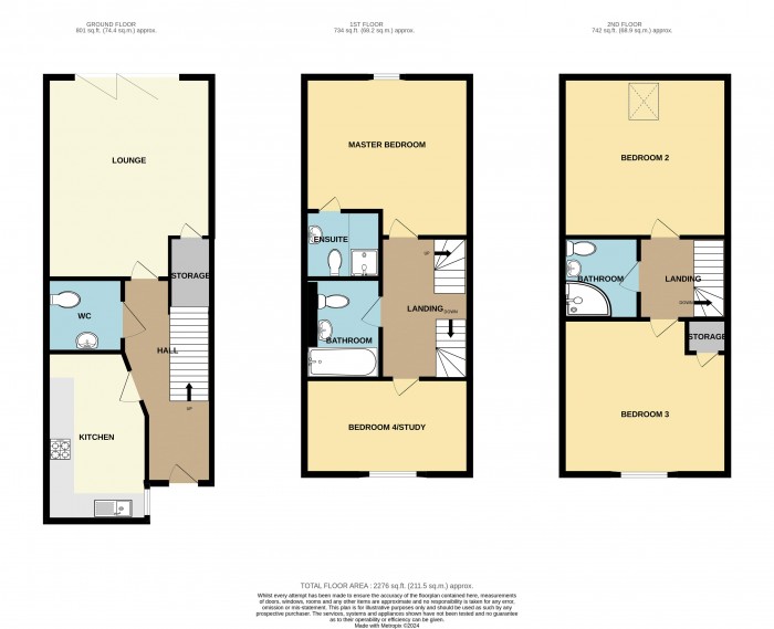 Floorplan for The Cloisters, Uphill, Lincoln