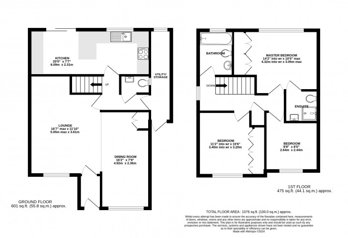 Floorplan for Hobart Close, Waddington, Lincoln