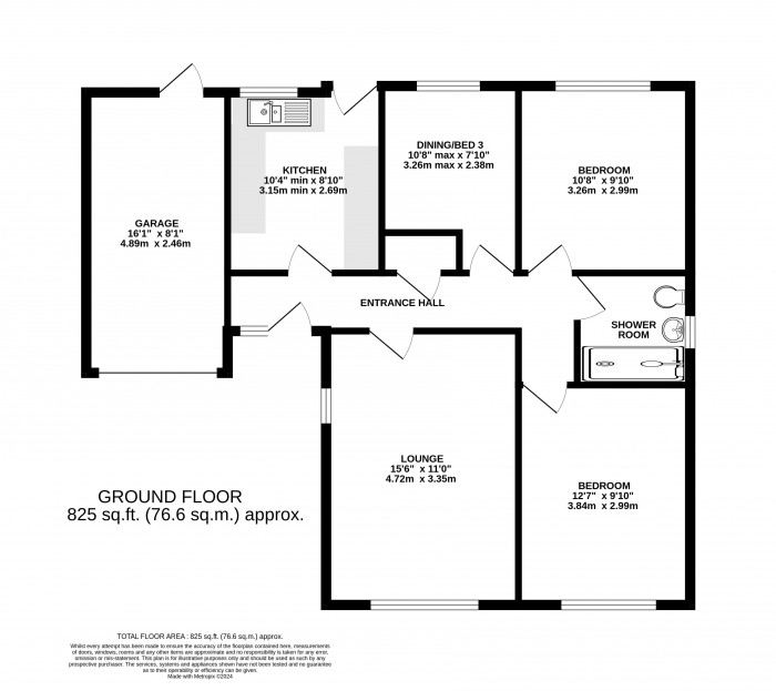 Floorplan for Clement Close, Branston, Lincoln