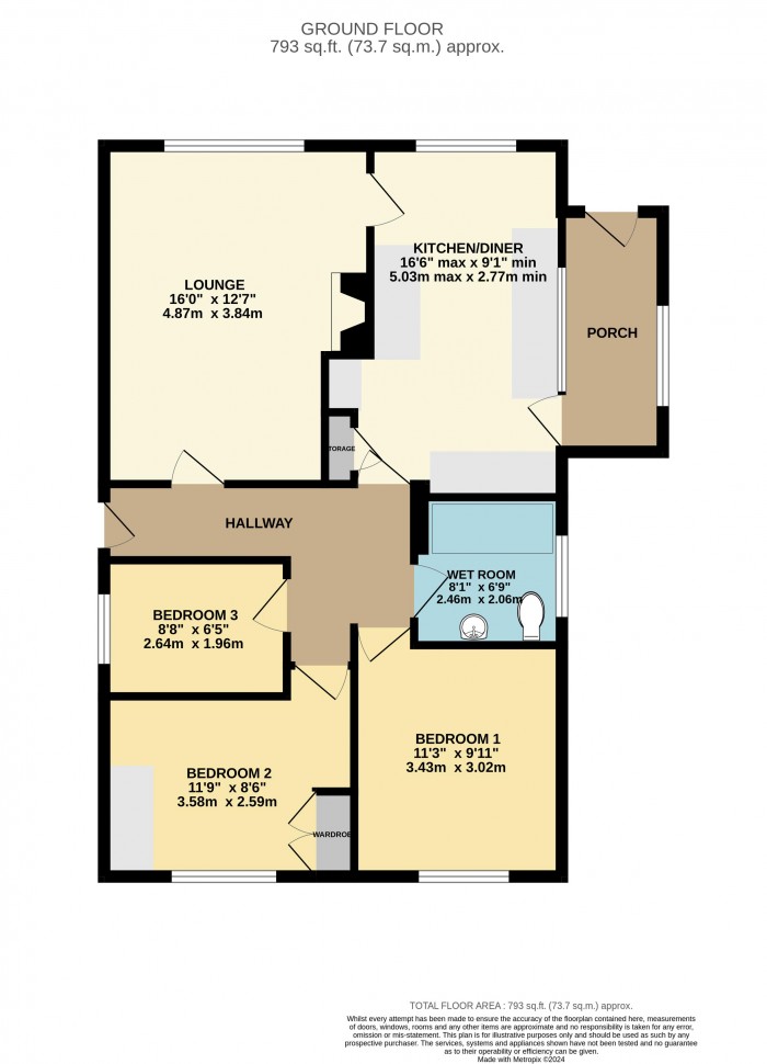 Floorplan for Caroline Road, Metheringham, Lincoln