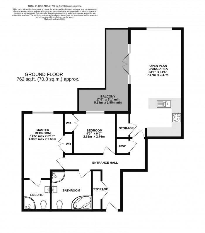 Floorplan for Thorngate House, St. Swithins Square, Lincoln