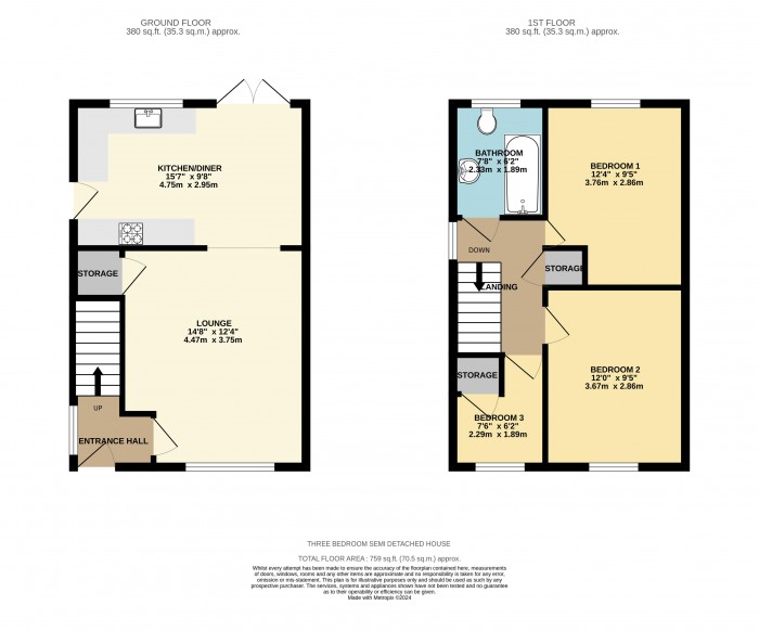 Floorplan for Leconfield Close, Lincoln