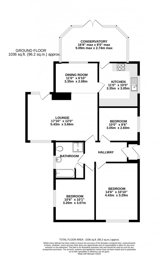 Floorplan for Jensen Road, Bracebridge Heath, Lincoln