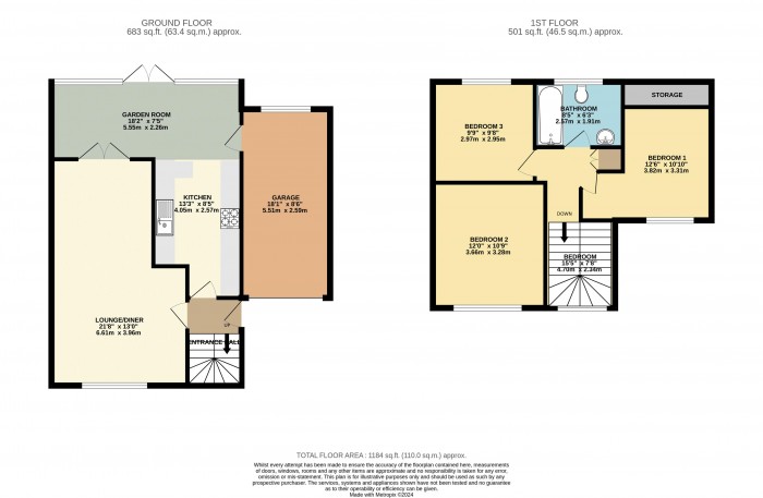 Floorplan for Westfield Drive, North Greetwell, Lincoln