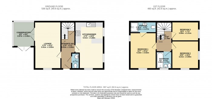 Floorplan for Poppy Road, Witham St. Hughs, Lincoln