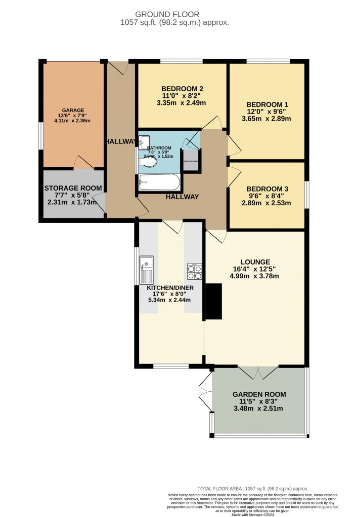 Floorplan for Willow Close, Saxilby, Lincoln