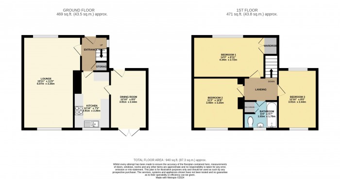 Floorplan for Swaby Close, Lincoln