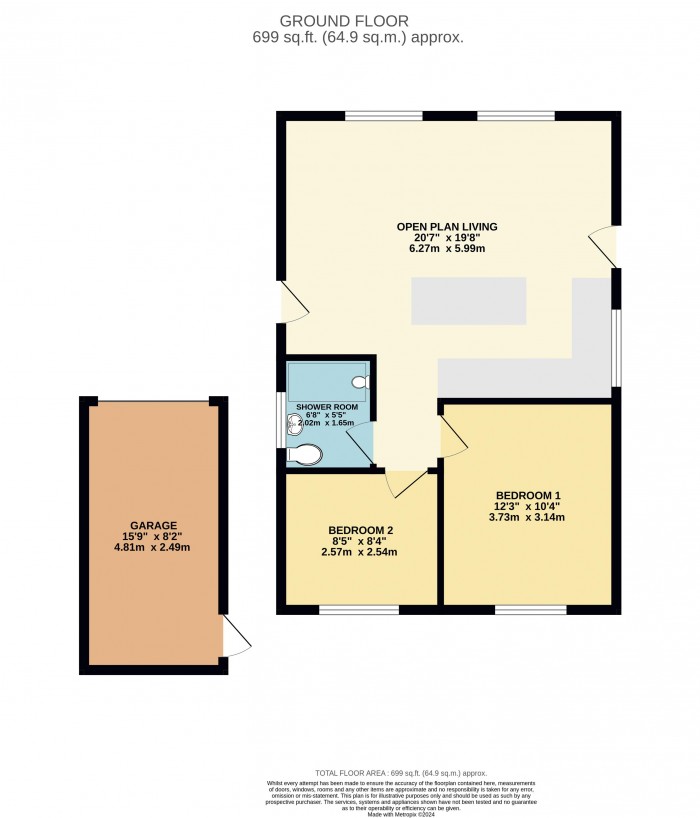 Floorplan for St. Clements Drive, Fiskerton, Lincoln