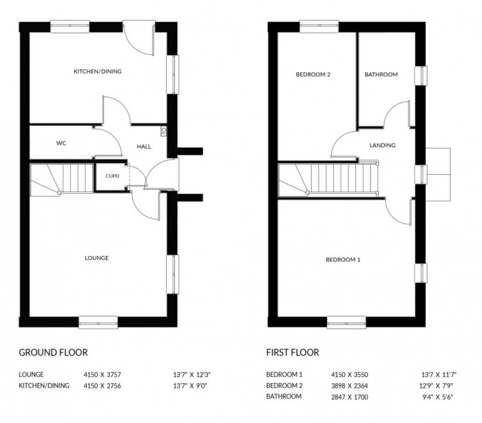 Floorplan for Plot 147, The Beryl, Langton Rise, Horncastle