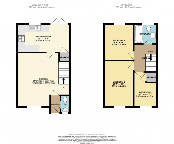 Floorplan for Arvina Close, North Hykeham