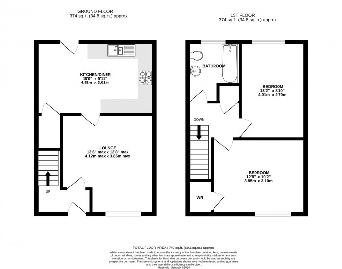 Floorplan for Romney Drive, Lincoln