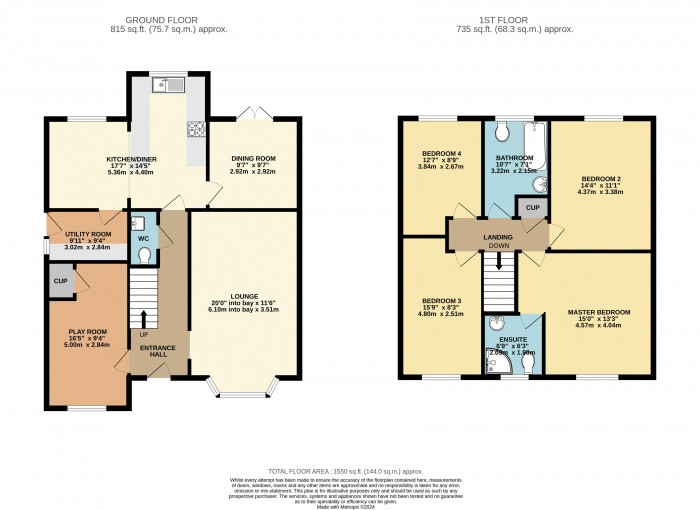 Floorplan for Willowmead Close, Scunthorpe