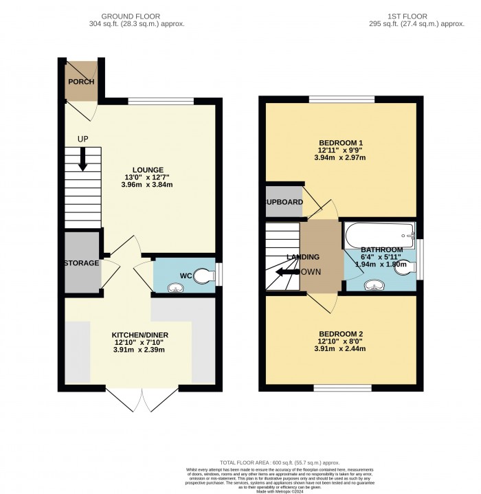 Floorplan for Tacitus Way, North Hykeham, Lincoln