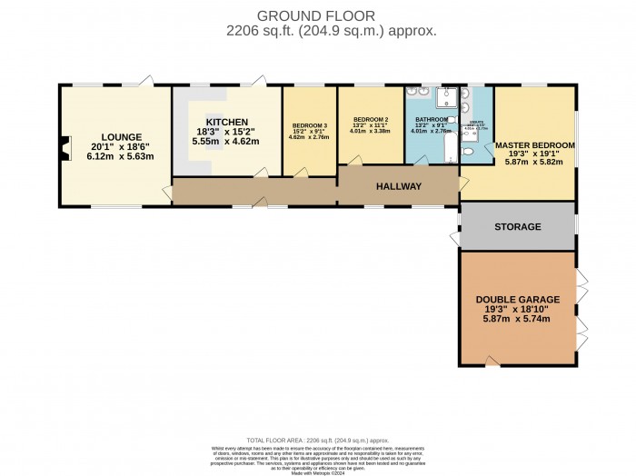 Floorplan for Blackthorn Barn, Dairy Farm, Blankney, Lincoln