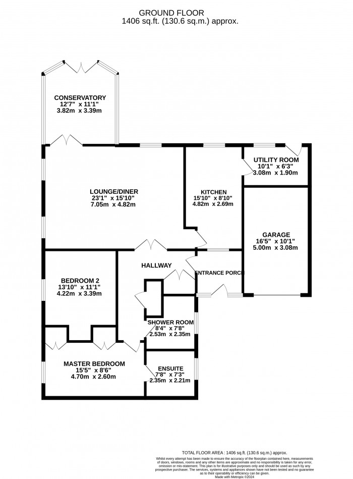 Floorplan for Nelson Drive, Washingborough, Lincoln