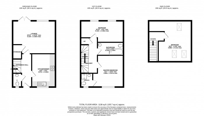 Floorplan for Rookery Close, Witham St Hughs, Lincoln