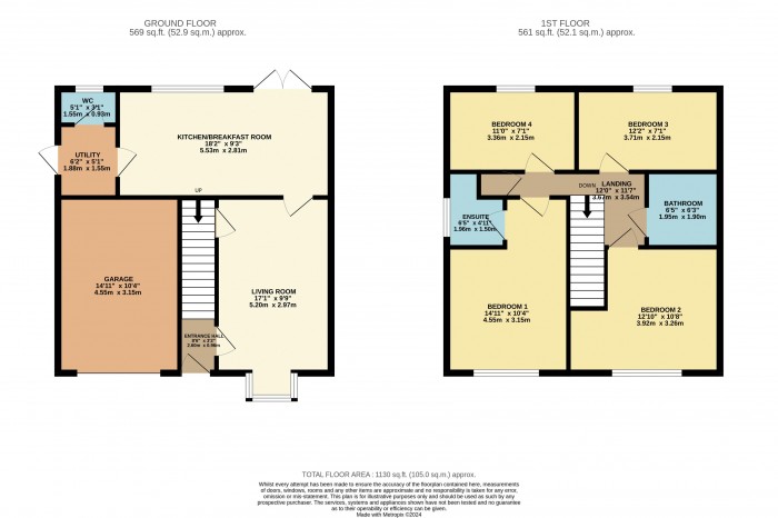 Floorplan for Rutland Avenue, Waddington, Lincoln