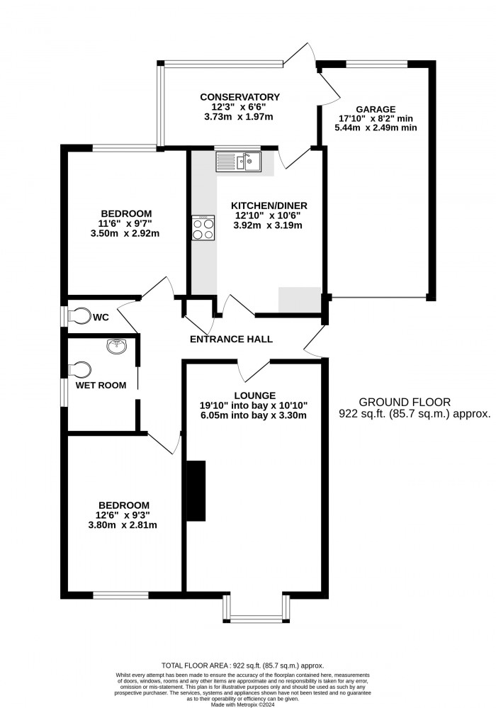 Floorplan for Holmes Court, Navenby, Lincoln