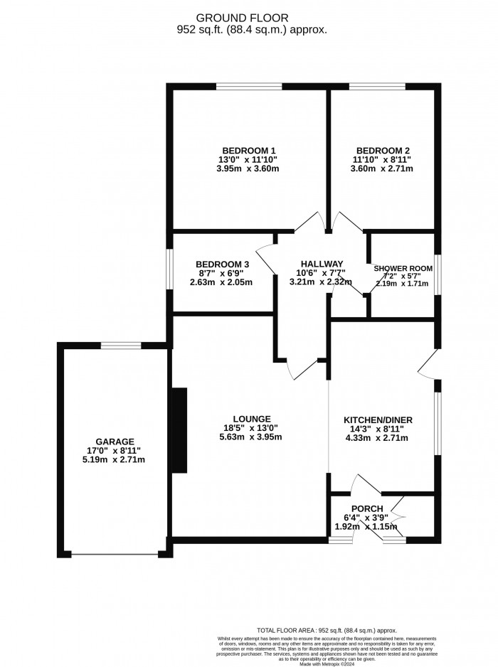 Floorplan for Saxilby Road, Sturton By Stow, Lincoln