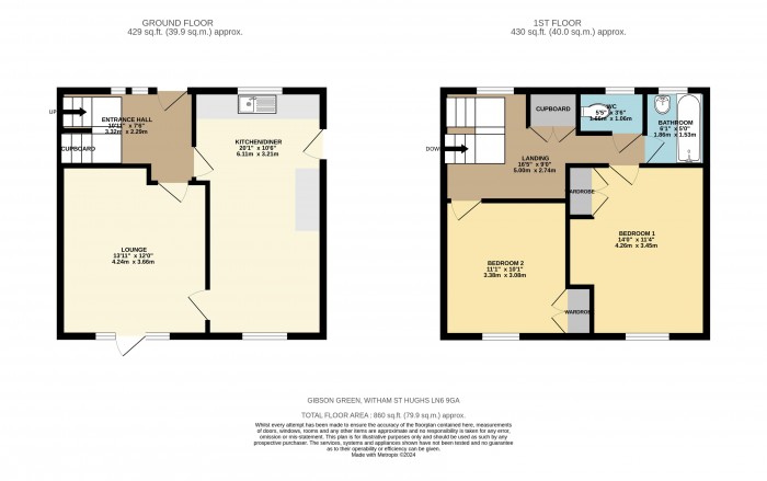 Floorplan for Gibson Green, Witham St. Hughs, Lincoln