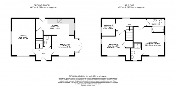 Floorplan for Vespasian Way, North Hykeham, Lincoln