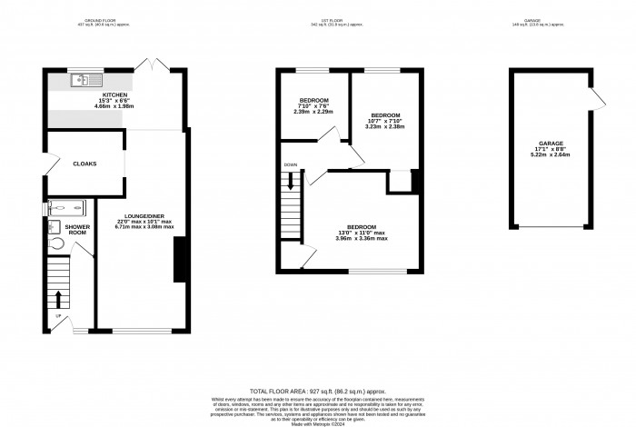 Floorplan for Rudgard Avenue, Cherry Willingham, Lincoln