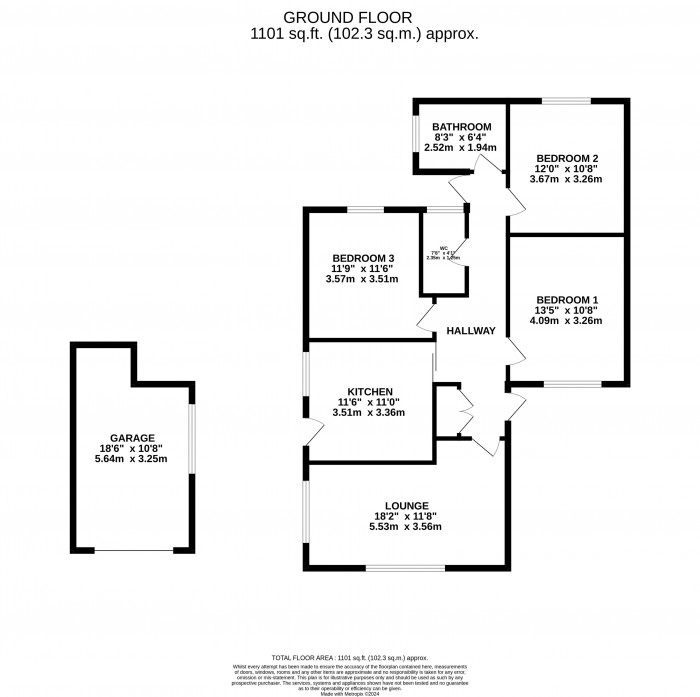 Floorplan for St. Lukes Close, Cherry Willingham, Lincoln