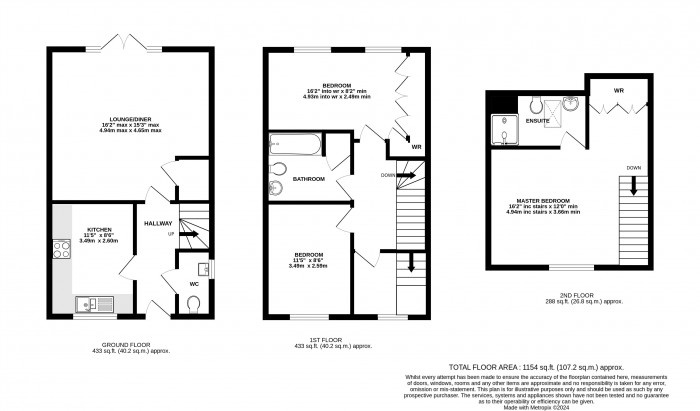 Floorplan for Greenfinch Crescent, Witham St Hughs, Lincoln