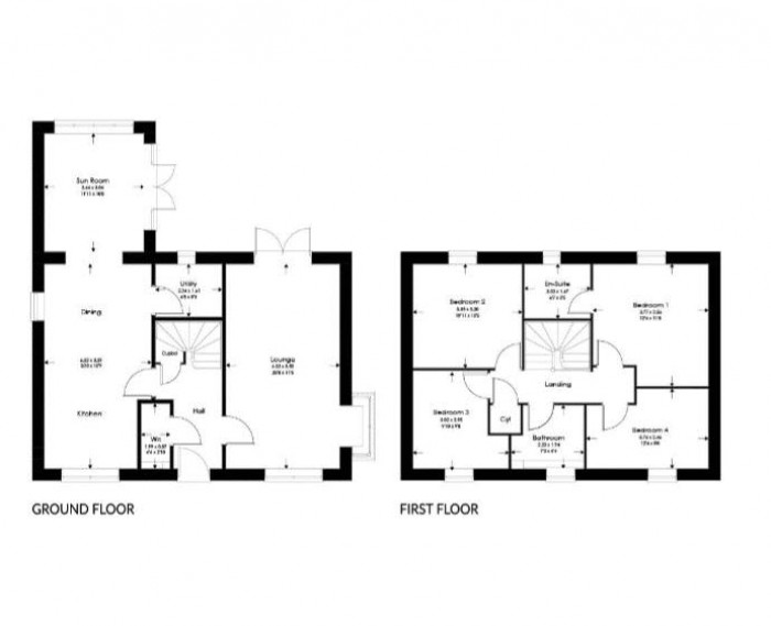 Floorplan for Plot 5, The Emerald, Saxon Park, Lincoln